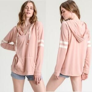 NWOT Pink Hoodie Pullover. Lightweight Sweatshirt